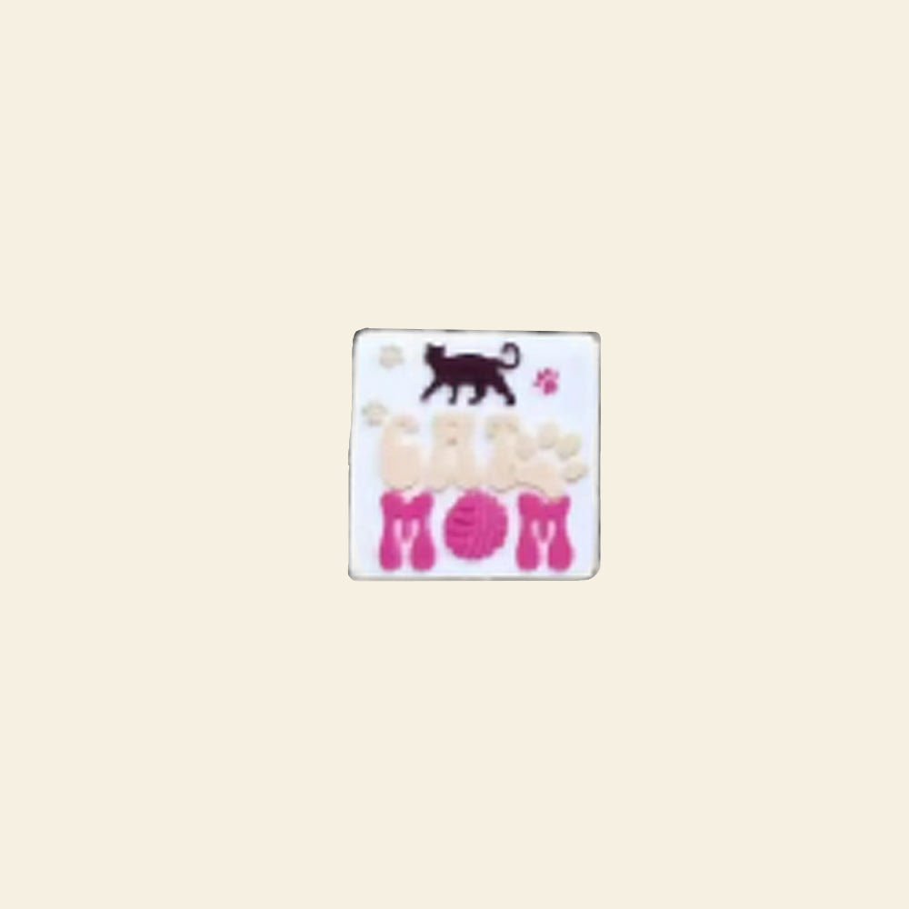Wholesale 10PCS Cat Mom Silicone Beads